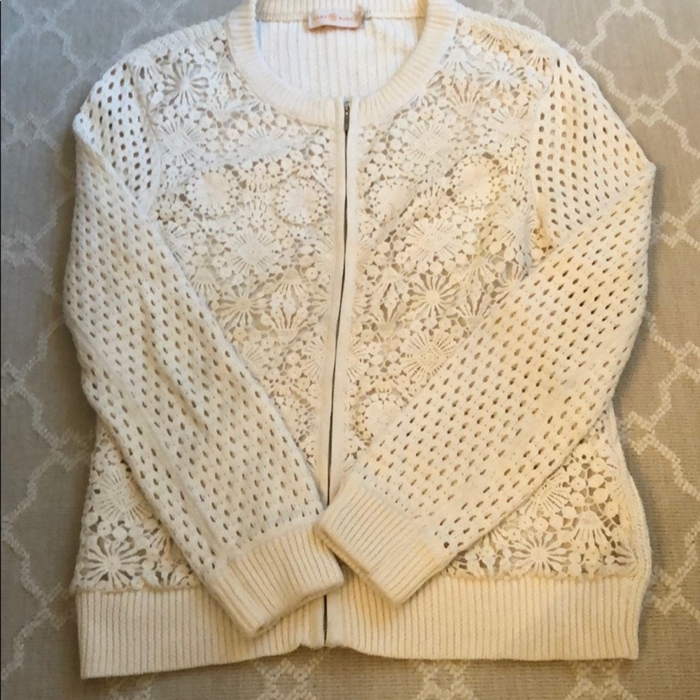 Tory Burch sweater with lace front